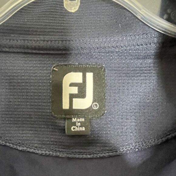 FootJoy Men’s Navy Tech Midlayer Quarter Zip Golf Pullover Size Large - Picture 12 of 13